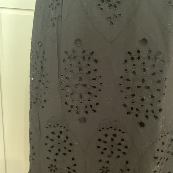 Find Brand Black Eyelet Women's Skirt Size 12 Cottage Coastal Cowgirl 100%cotton - Picture 3 of 11